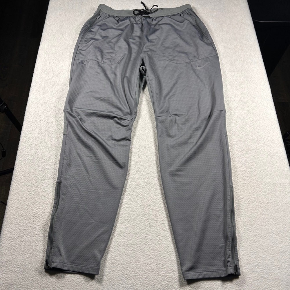 Nike Phenom Elite Running Pants Mens Large Grey DQ4740-084 Tapered Joggers